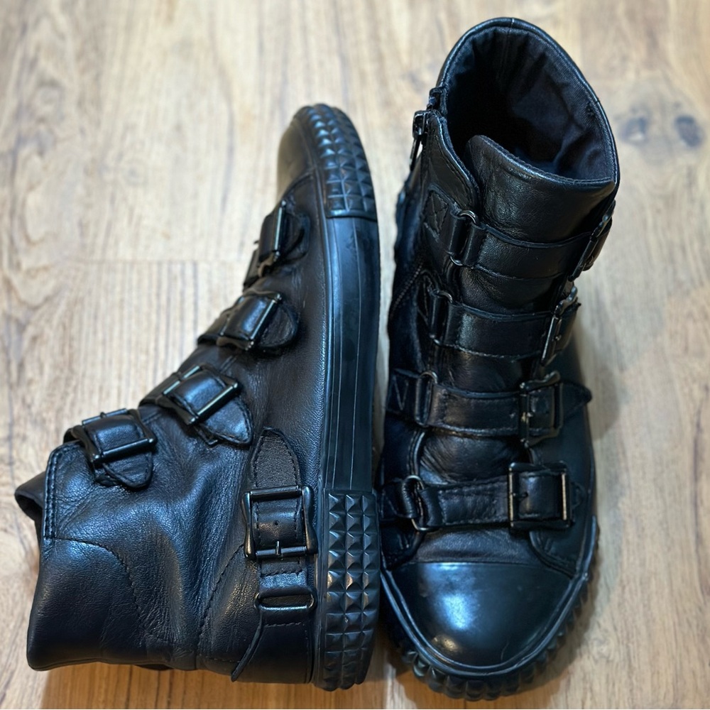 Ash leather high-top sneakers